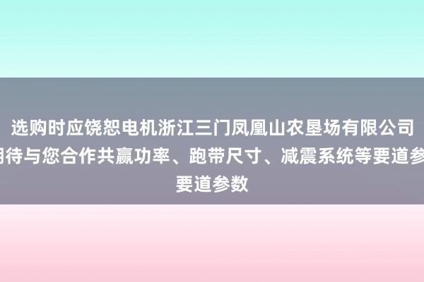 选购时应饶恕电机浙江三门凤凰山农垦场有限公司-期待与您合作共赢功率、跑带尺寸、减震系统等要道参数
